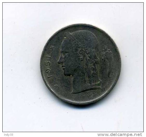 - BELGIQUE . 5 F. 1951 - 1 Franc