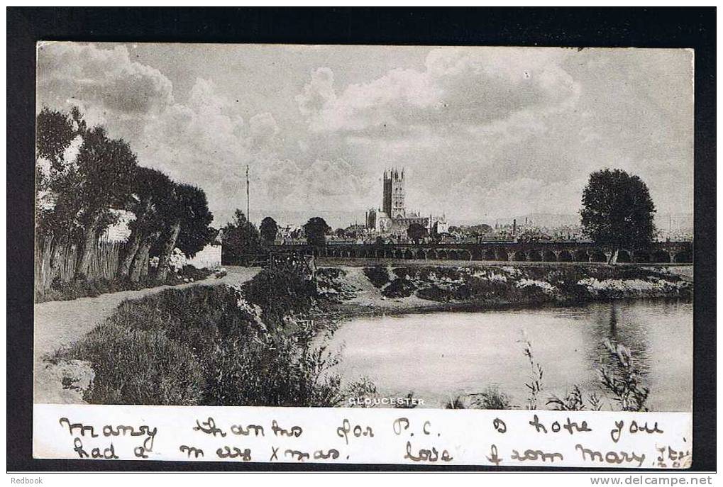 RB 675 - 1907 Frith Postcard Gloucester Cathedral From River Gloucestershire - Gloucester