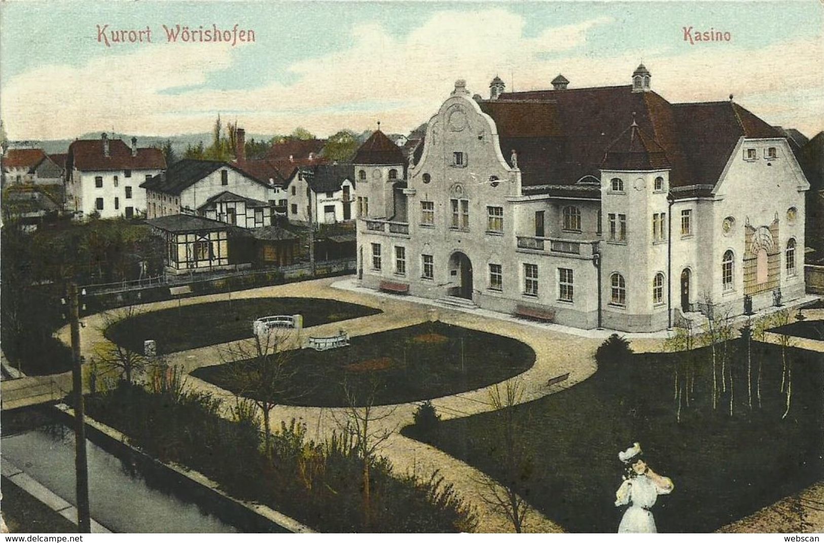 AK Bad Wörishofen Casino Hofseite Color 1910 #13 - Bad Woerishofen