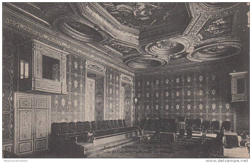 Dép. 35 - RENNES. - Salle De L'Ancien Parlement. Voyagée 1912 - Rennes