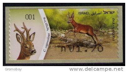 Roe Deer ATM 001 Israel 2011 - Franking Labels