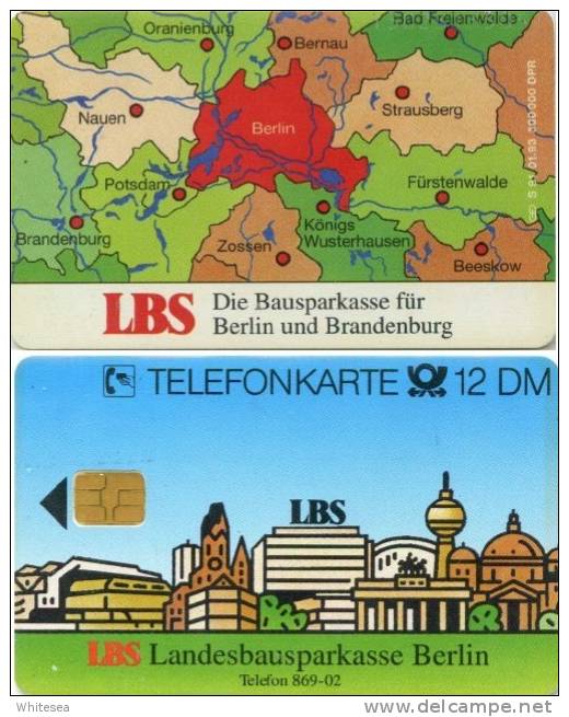 Telefonkarte Deutschland - S 91 01.93 - Werbung - Landkarte,map - LBS Bausparkasse  - Berlin/Brandenburg - S-Series: Schalterserie Mit Fremdfirmenreklame