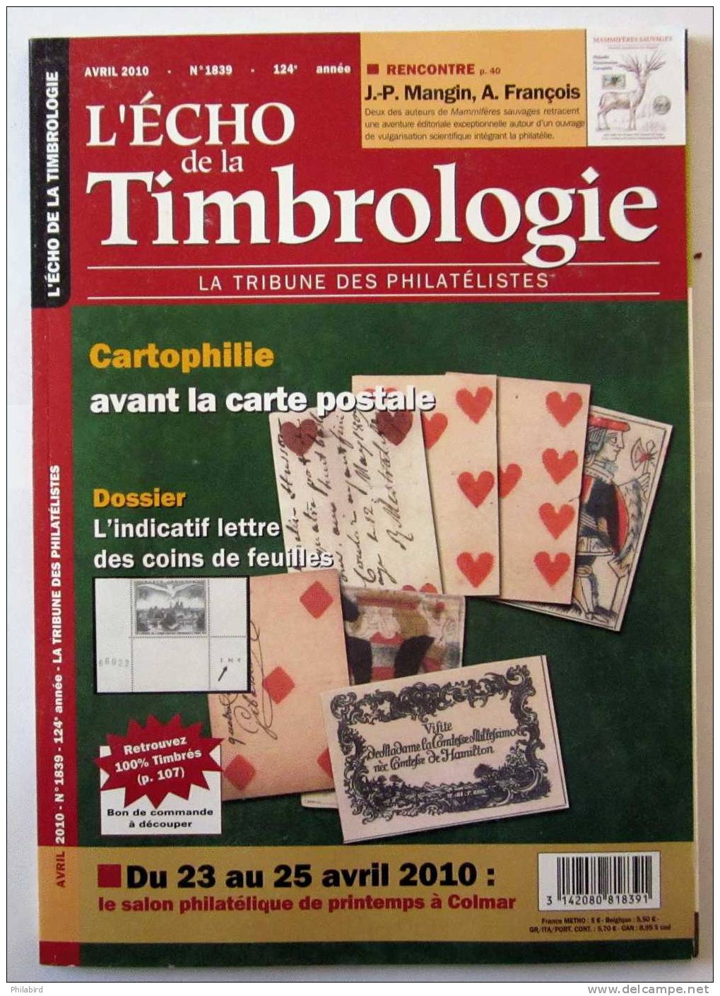 L'ECHO DE LA TIMBROLOGIE          N°  1839           AVRIL  2010        TBE - Français (àpd. 1941)