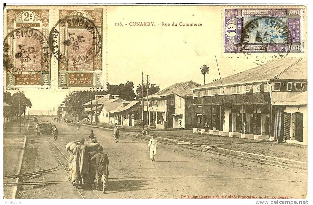 AFRIQUE OCCIDENTALE / GUINEE / CONAKRY - Rue Du Commerce - Guinée Française