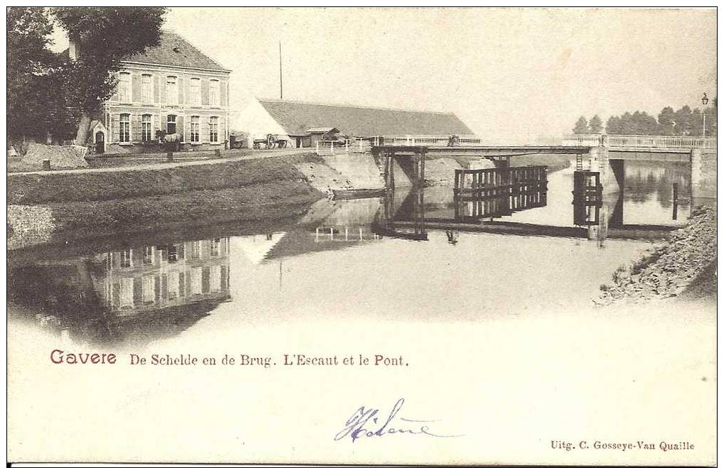 GAVERE - De Schelde En De Brug - L' Escaut Et Le Pont - Gavere