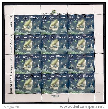 2010 San Marino  Mi. 2433-4 **MNH Sheet Europa Kinderbücher - 2010