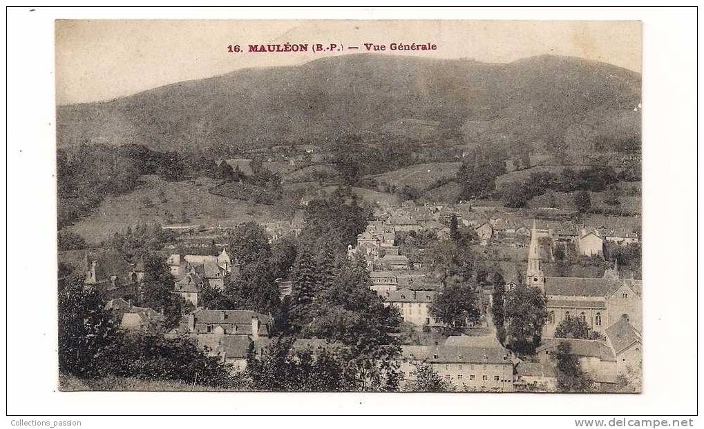Cp , 64 , MAULEON , Vue Générale , Voyagée 1922 - Mauleon Licharre