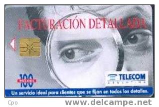 # ARGENTINA_TELECOM 18 Facturacion Detallada 100 Gem 03.95  Tres Bon Etat - Argentine