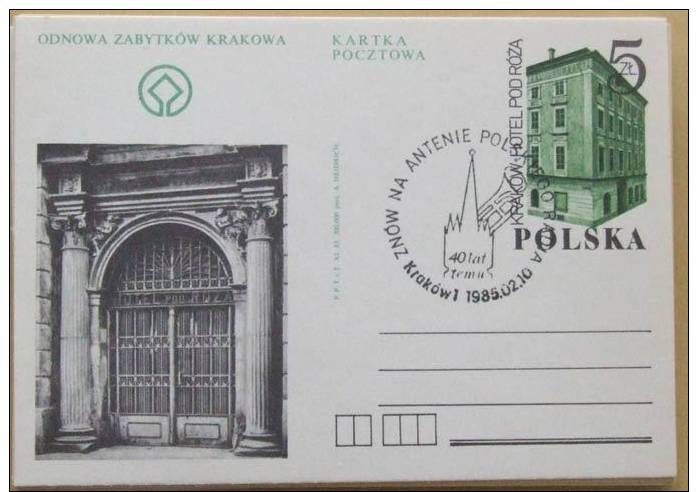 POLAND 1985 -  USED - Cp 853 - Again, On The Polish Radio - Kraków - Briefe U. Dokumente