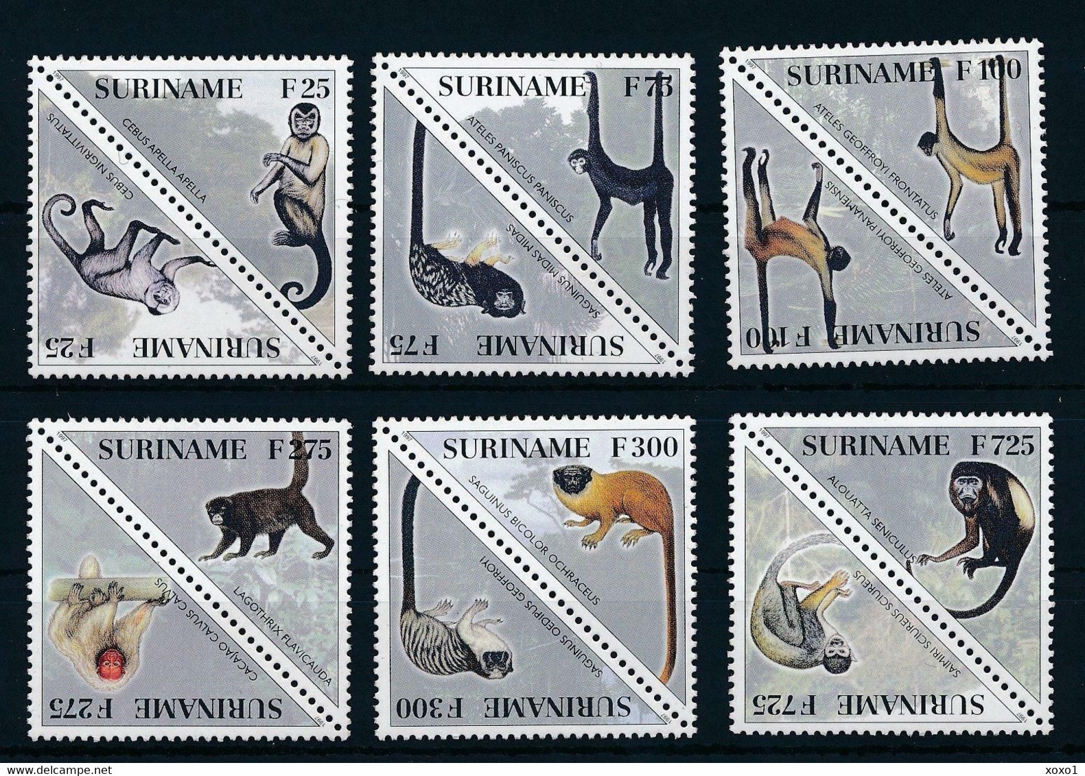 Suriname 1997 MiNr. 1589 - 1600  Surinam Mammals Monkeys 12 V MNH** 26,00 € - Affen