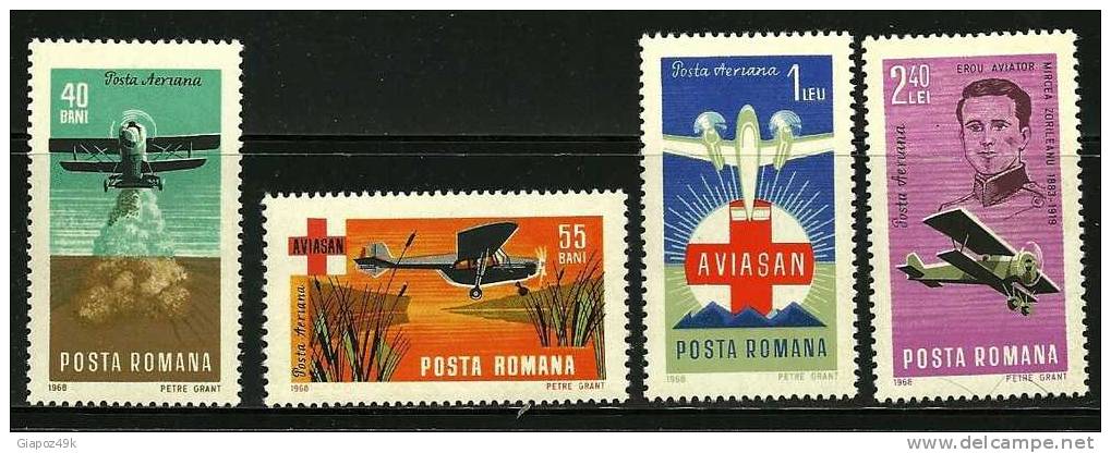 ● ROMANIA 1968 - AVIAZIONE Sanitaria - P.A. N. 214 / 17  ** - Serie Completa - Cat. ? € - Lotto N. 230 - Nuevos