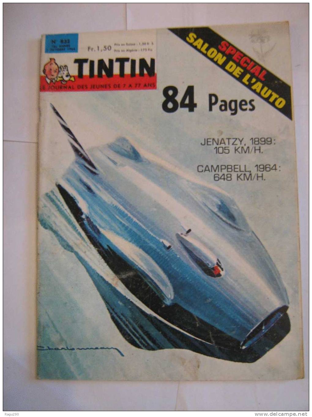 TINTIN N° 832 SPECIAL AUTO - Tintin