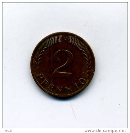 - ALLEMAGNE RFA . 2 PF. 1965 - 2 Pfennig