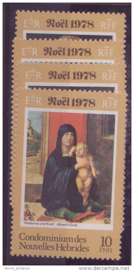 NOUVELLES-HEBRIDES N° 541/44** NEUF SANS CHARNIERE   NOEL TABLEAUX - Neufs