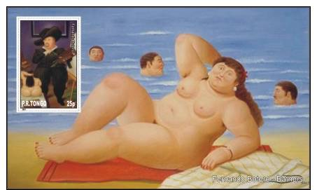 FERNANDO BOTERO - Bathers - SOUVENIR SHEET MNH Imperforated CINDERELLA - Autres & Non Classés