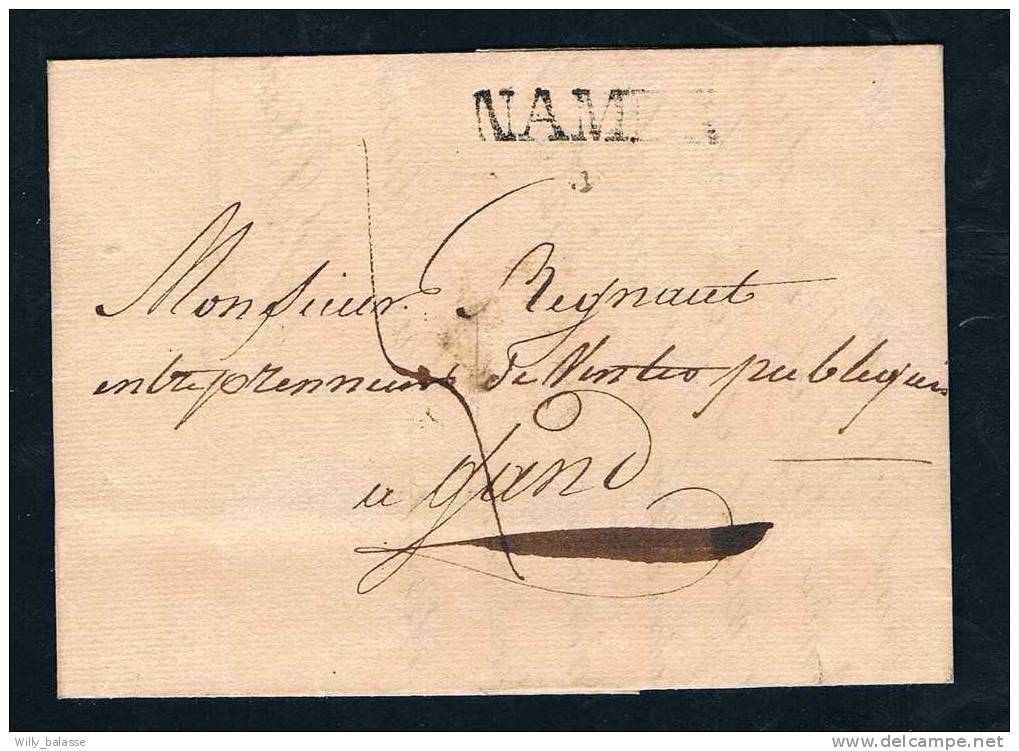 Belgique Précurseur 1822 Lettre Avec Marque "NAMEN" Signée "Ch. Bauwens De Celle". - 1815-1830 (Période Hollandaise)