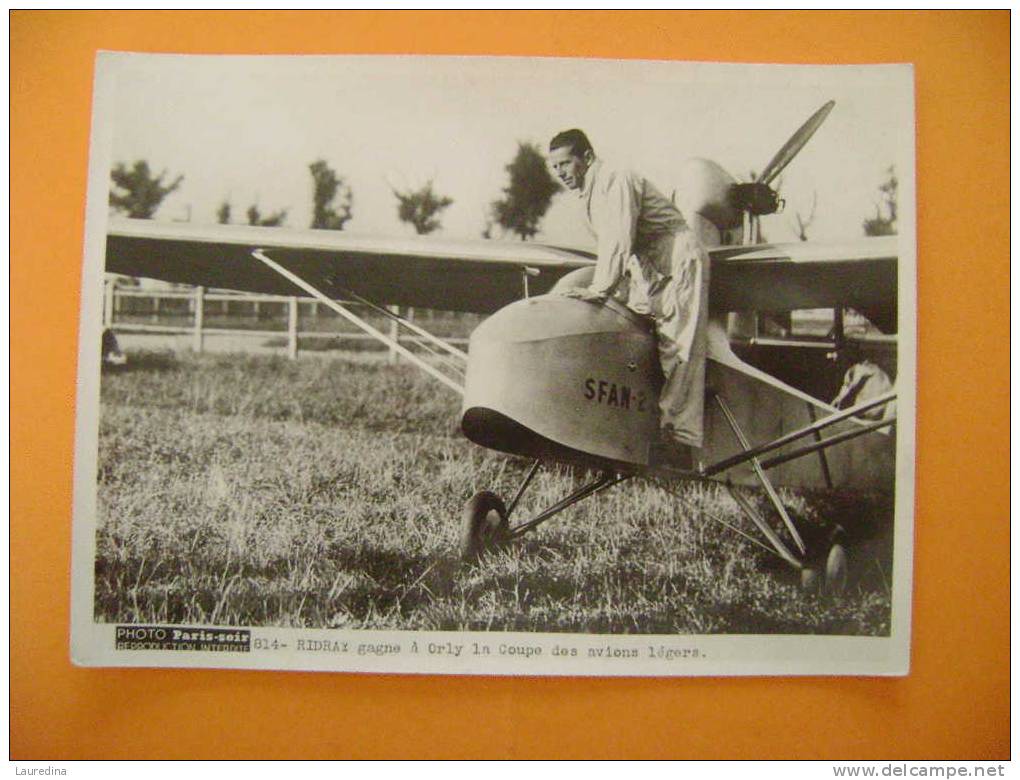 PHOTO DE PARIS SOIR - RIDRAY GAGNE A ORLY LA COUPE DES AVONS LEGERS - Other & Unclassified