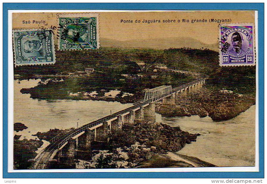 Amérique - Brésil -- Ponte Do Jaguara Sobre O Rio Grande ( Mogyana - Other & Unclassified