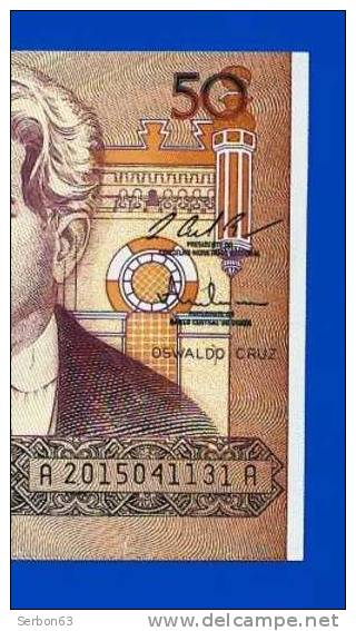 BILLET MONNAIE NEUF BRESIL AMERIQUE DU SUD 50 CRUZADOS 2 SIGNATURES N° A 2015041131A OSWALDO CRUZ - Brasilien