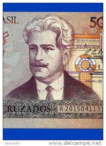 BILLET MONNAIE NEUF BRESIL AMERIQUE DU SUD 50 CRUZADOS 2 SIGNATURES N° A 2015041131A OSWALDO CRUZ - Brasilien