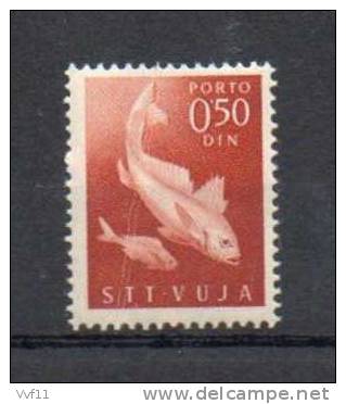 TRIESTE B STT VUJA SEGNATASSE 6 NUOVO MNH PIEGA ORIGINALE DELLA CARTA - Mint/hinged