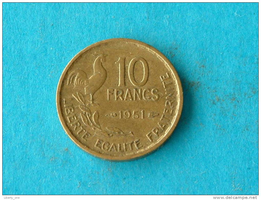 1951 - 10 FRANCS - KM 915.1 ( For Grade, Please See Photo ) ! - Autres & Non Classés