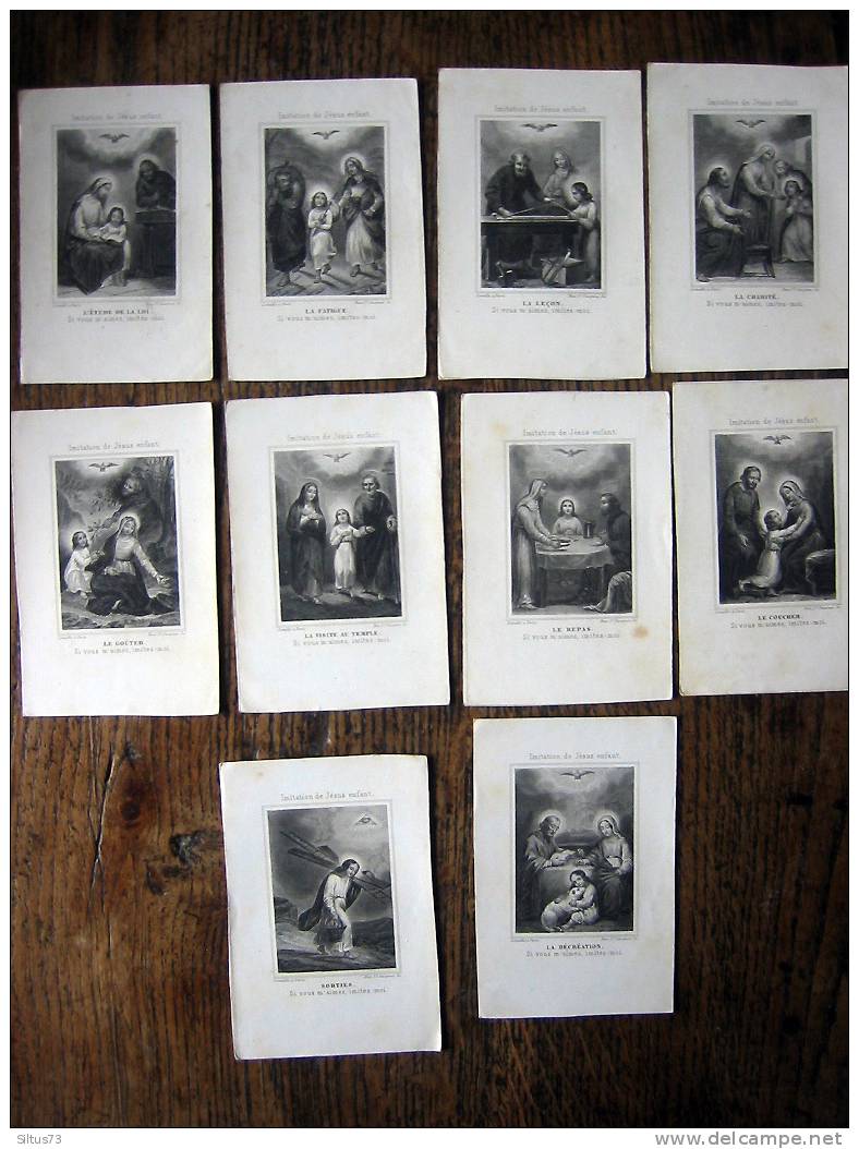Image Pieuse - Lot De 10 Images - Imitation De Jésus Enfant - Letaille à Paris - Images Religieuses