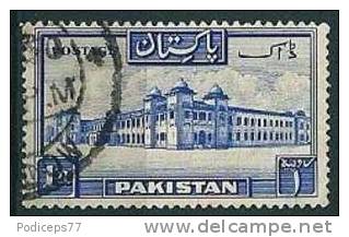 Pakistan  1948/57  Universität Dacca  1 R (Z 13 1/4:14)   Mi-Nr.38 A  Gestempelt / Used - Pakistan