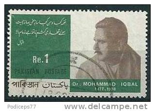 Pakistan  1967  29. Todestag V. Iqbal  1 R  Mi-Nr.239  Gestempelt / Used - Pakistan