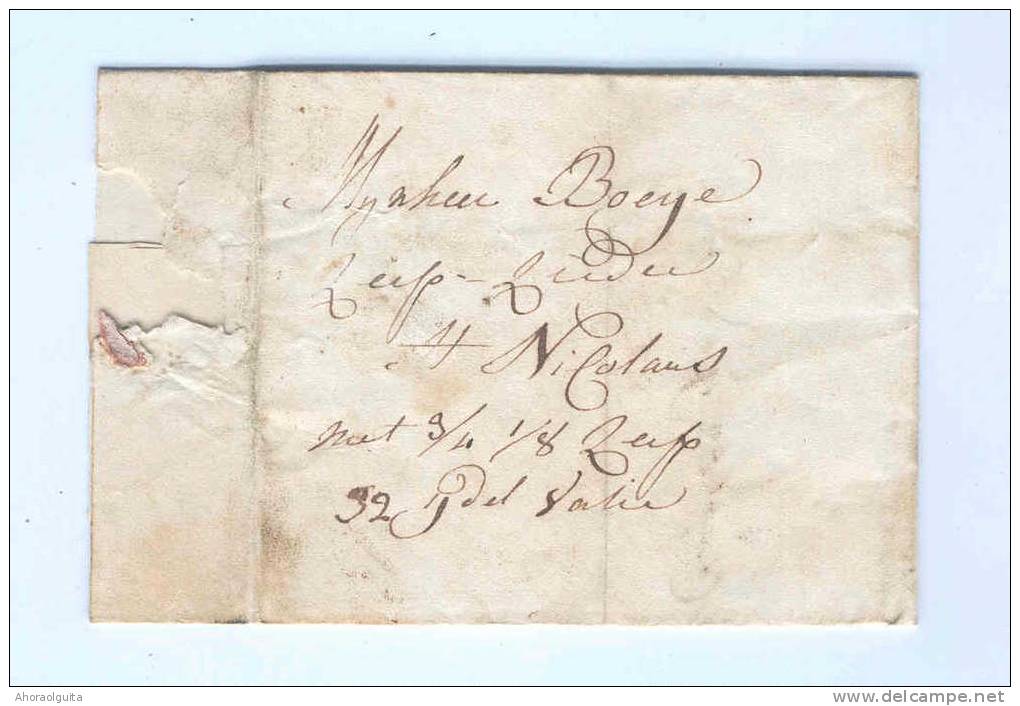 Lettre Hors Poste - PASBRUGGE 1845 Vers ST NICOLAES - Met 4 Ton Zeep - Signé Van Velthoven  --  B7/085 - 1830-1849 (Unabhängiges Belgien)