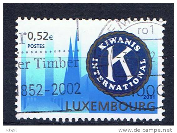 L Luxemburg 2001 Mi 1558 Kiwanis - Usados