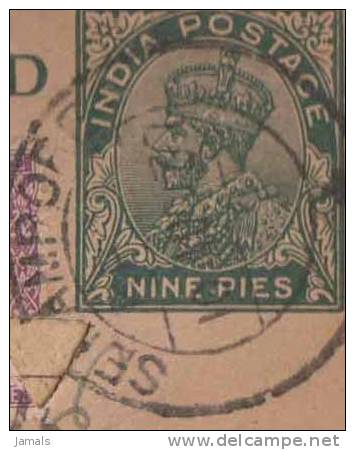 Br India King George V, Registered, Postal Card, India As Per The Scan - 1911-35  George V