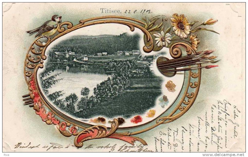 Carte Gaufrée Vue Du Titisee ( 1902 ) - Hochschwarzwald