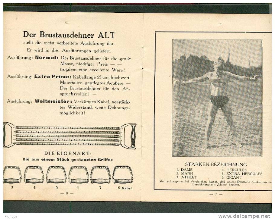 VINTAGE GERMAN GYMNASTICS INSTRUMENT CATALOGUE EXPANDER - Material Und Zubehör