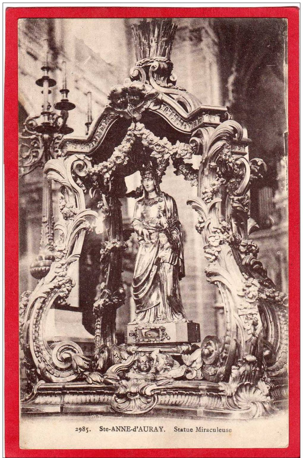 CPA   (56)  SAINTE ANNE D´AURAY  - Statue Miraculeuse - Circulée En 1940 - Sainte Anne D'Auray