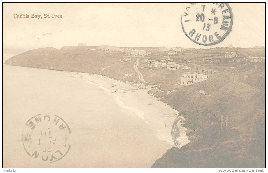 ROYAUME-UNI.  CORNOUAILLES.  CORNWALL.   ST-IVES.   PORTHIA.   CARBIS BAY.  BEAU PLAN. - St.Ives