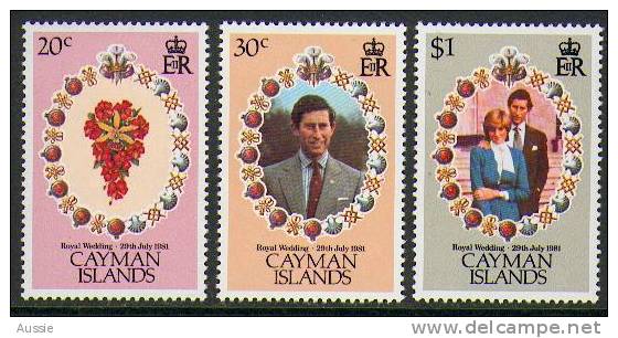 Cayman Islands Caimanes 1981 Yvertn° 478-80 *** MNH Cote 4 Euro Marriage Prince Charles Et Diana - Iles Caïmans