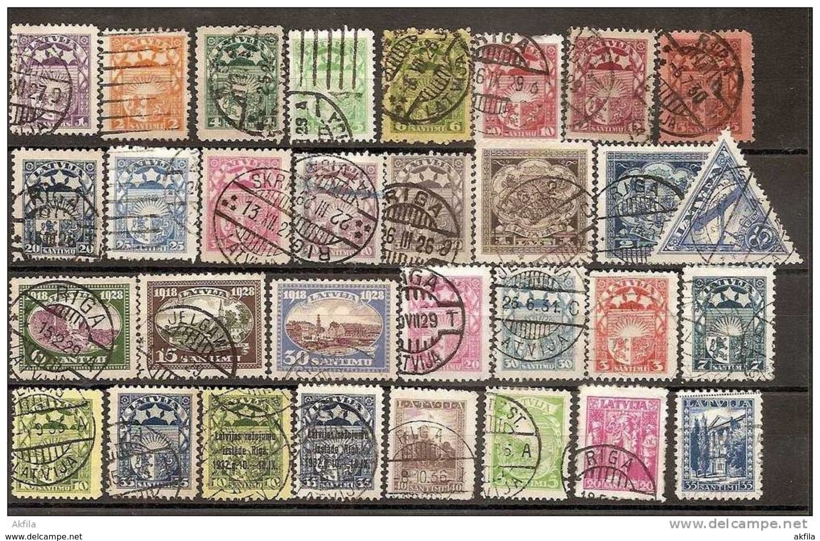 Latvia 1918-1934 Stamp Accumulation - Lettland