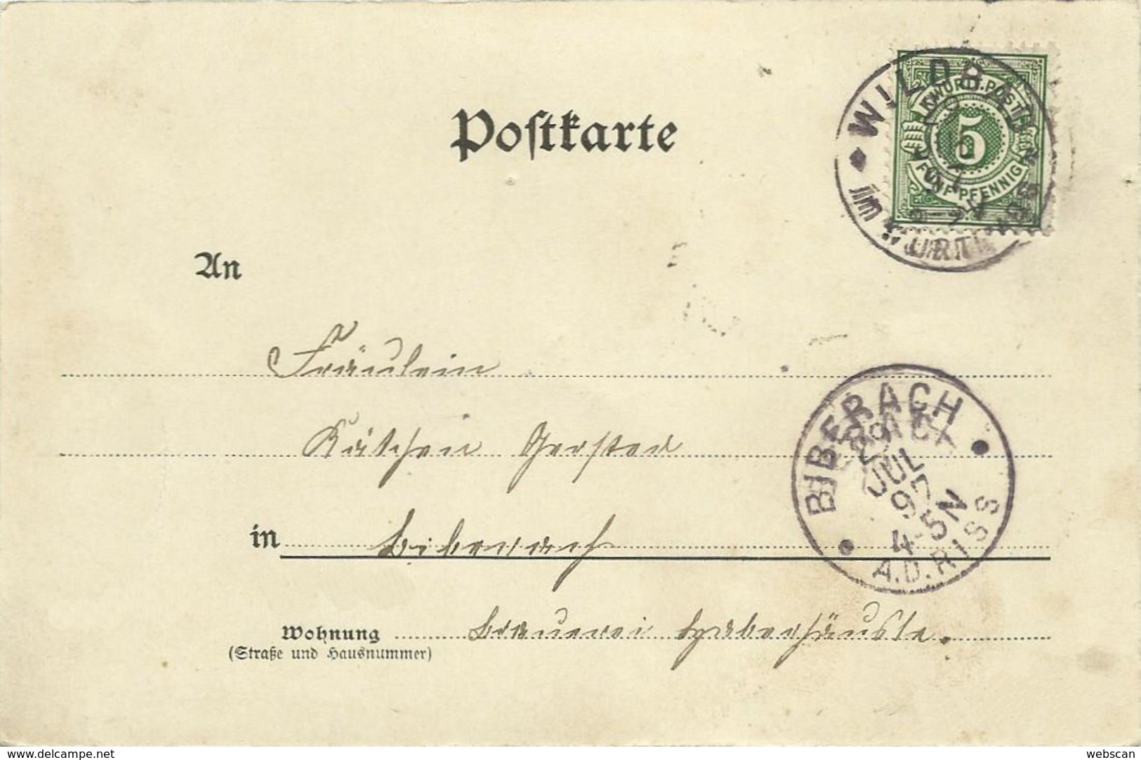 AK Bad Wildbad Kurplatz & Kurgarten Litho 1897 #10 - Calw