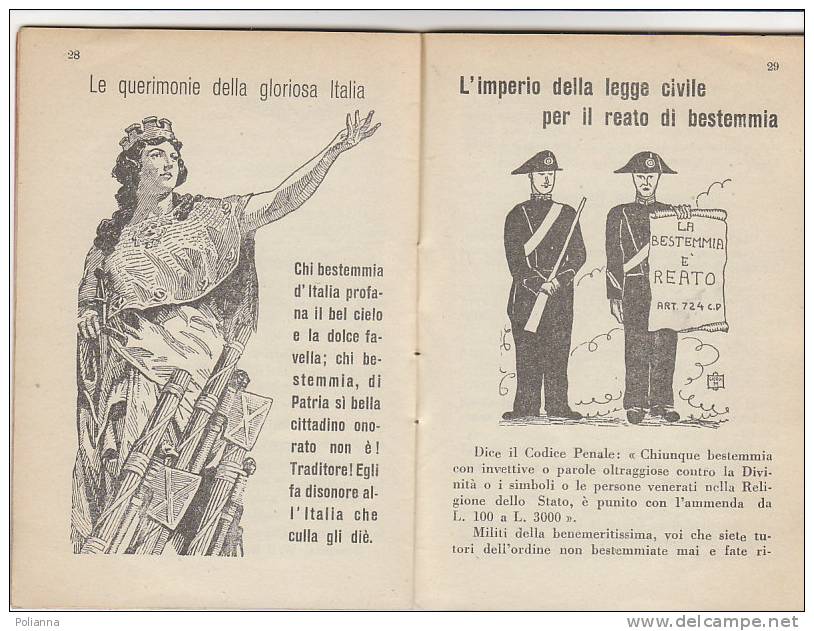 PO5211A# LIBRETTO OMAGGIO AI SOLDATI D'ITALIA - COMITATO CENTRALE ANTIBLASFEMO 1935 - Italien