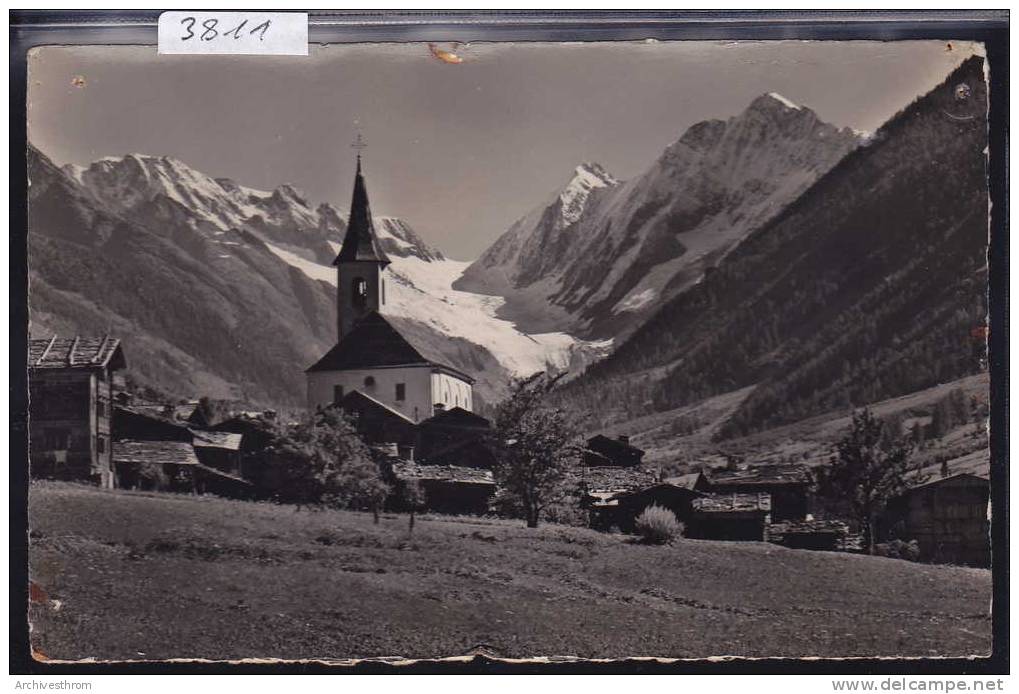 Kippel Im Lötschental - Langgletscher, Sattelhorn, Schienhorn; Traces Et Trous De Punaises (scan) (3811) - Kippel