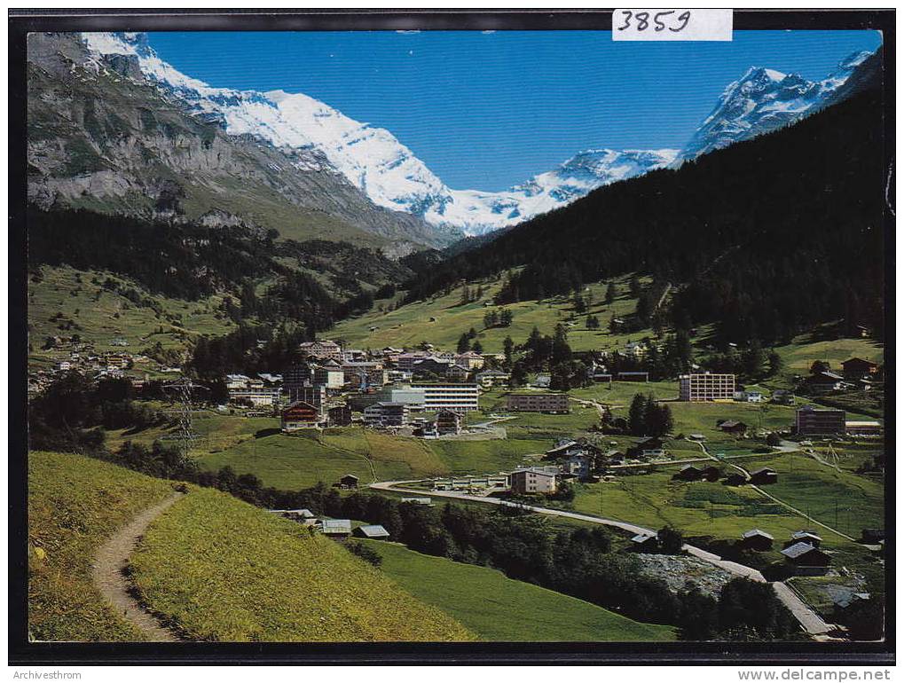 Loèche-les-Bains - Leukerbad 1401 M ; Balmhorn, Gitzifurgge, Ferdenhorn ; Gr. Format (3859) - Ferden