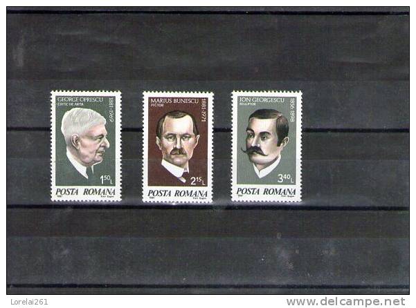 1981 PERSONNALITES ARTISTIQUES  YV= 3310/3312  MNH - Ungebraucht