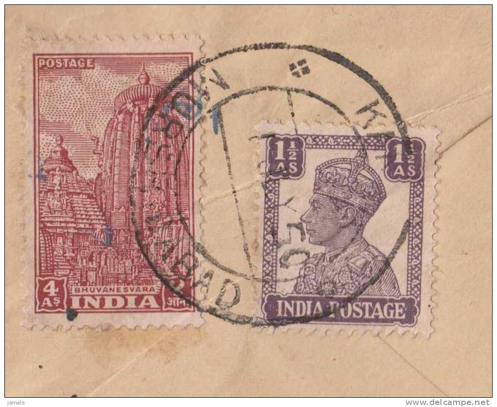 Br India King George VI, Postal Stationery Envelope, Registered, Used India As Per The Scan - 1936-47 King George VI