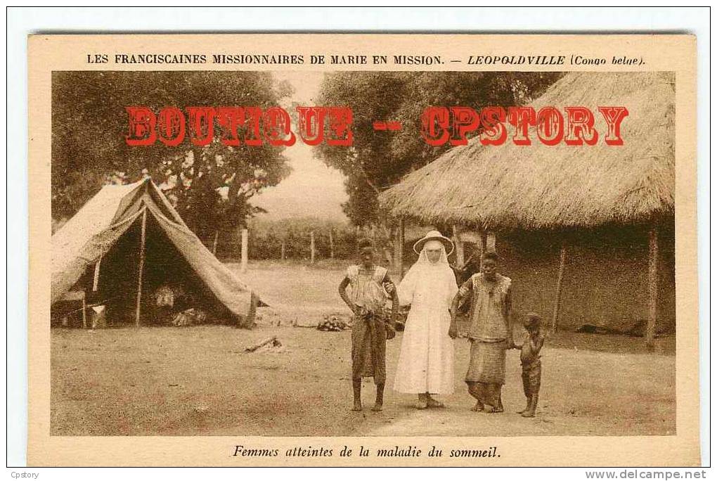 CONGO BELGE - Femmes Atteintes De La Maladie Du Sommeil - Dos Scané - Kinshasa - Léopoldville