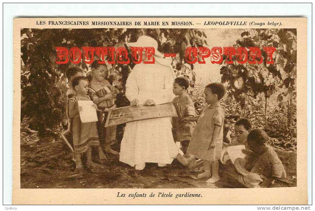 CONGO BELGE - Les Enfants De L'école Gardienne - Dos Scané - Kinshasa - Leopoldville