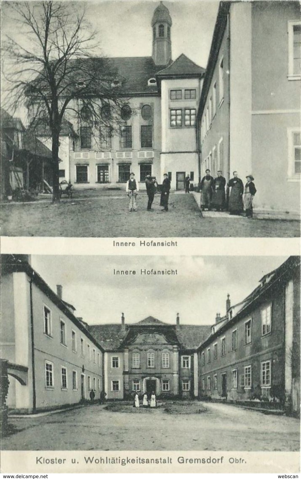 AK Gremsdorf Kloster & Wohltätigkeitsanstalt Zweibild Etage ~1910 #04 - Hoechstadt