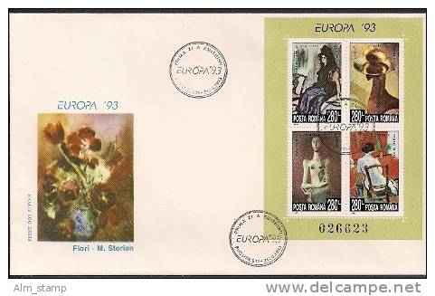 1993 Rumänien Mi. Bl. 282  FDC  Europa - 1993