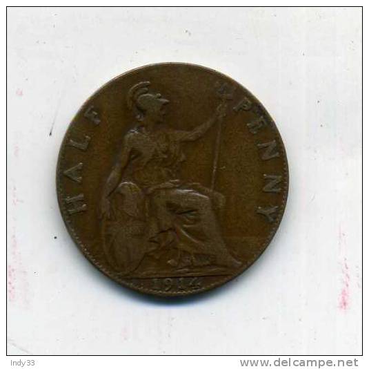 - GRANDE BRETAGNE 1/2 P. 1914 - C. 1/2 Penny