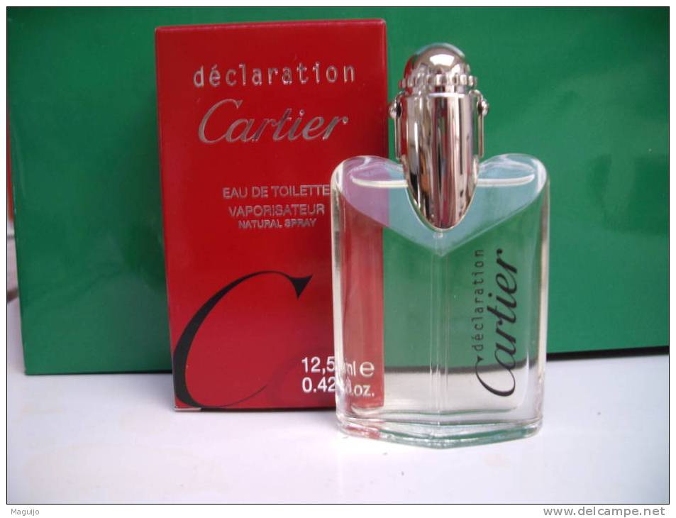 CARTIER " DECLARATION " MINI VAPO EDT 12,5 ML PEU COURANT  LIRE §§§ - Miniatures Men's Fragrances (in Box)